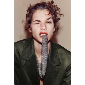 ZARA METAL TIE NECKLACE